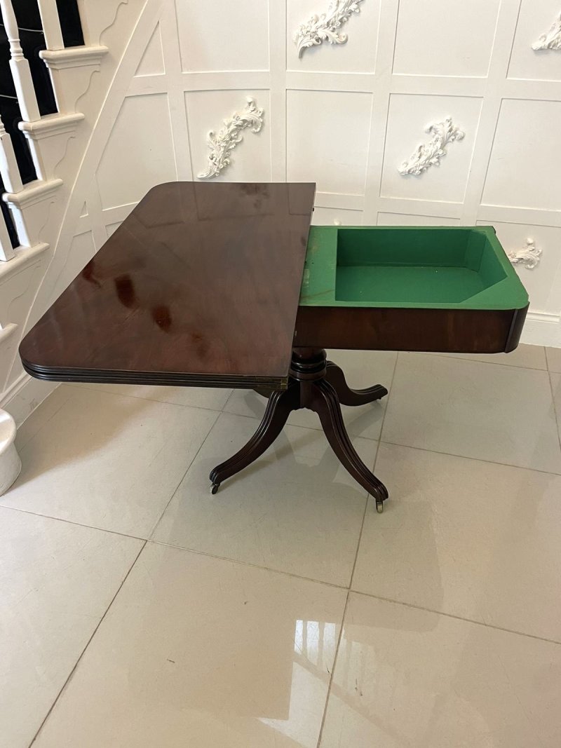 Antique Regency Quality 6 Seater Mahogany Dining/Console Table - Image 6